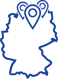 Deutschlandkarte mit Standorten